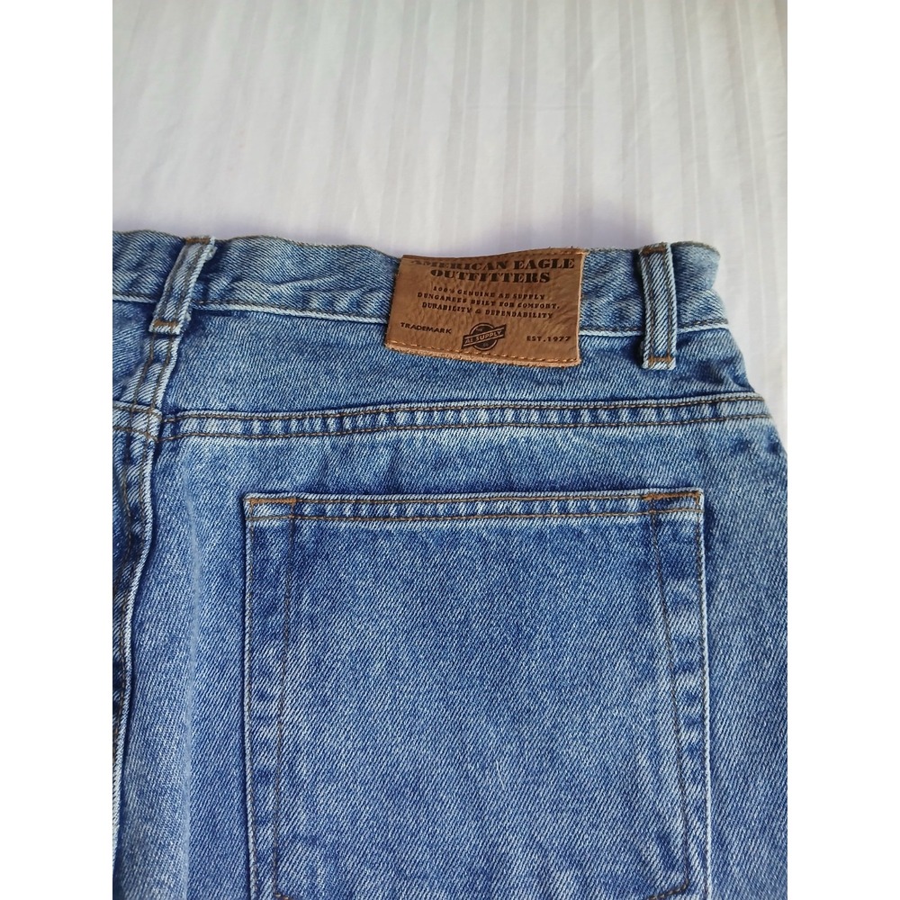 American Eagle Jeans 34x34 Vintage Dungaree Straight Leg Relaxed Medium Wash - Picture 12 of 14